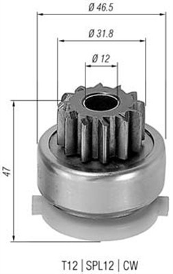 MAGNETI MARELLI Önindító fogaskerék AMB0416_MM