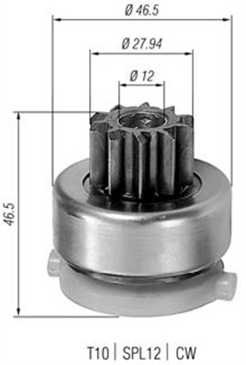 MAGNETI MARELLI Önindító fogaskerék AMB0435_MM