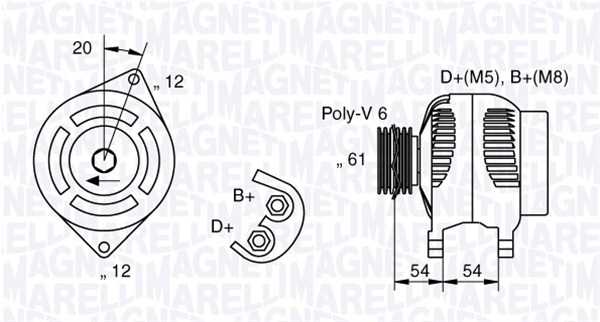 MAGNETI MARELLI Generátor MAN1110_MM