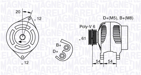 MAGNETI MARELLI Generátor MAN1127_MM