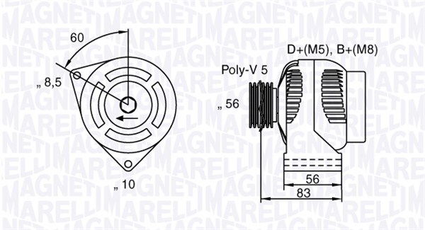 MAGNETI MARELLI Generátor MAN1163_MM