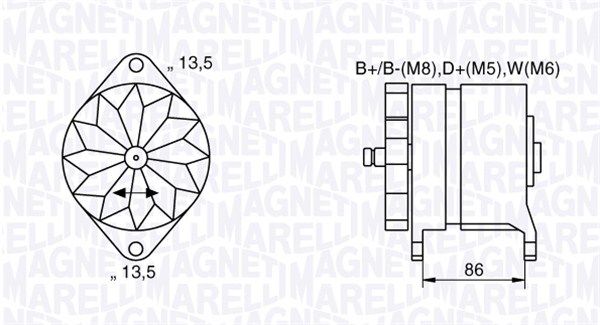 MAGNETI MARELLI Generátor MAN2004_MM