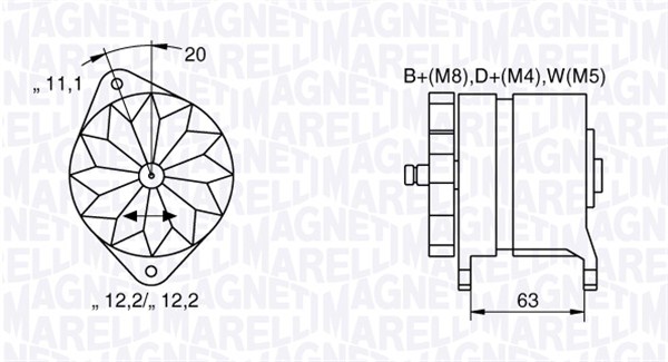 MAGNETI MARELLI Generátor MAN2009_MM