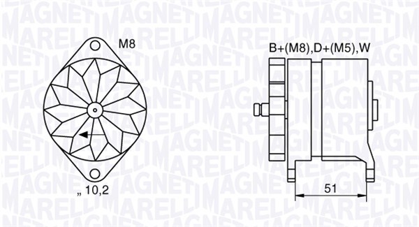 MAGNETI MARELLI Generátor MAN2014_MM