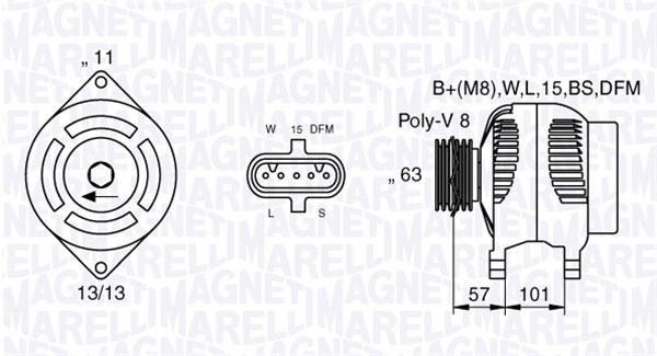 MAGNETI MARELLI Generátor MAN2032_MM