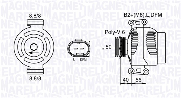 MAGNETI MARELLI Generátor MAN2044_MM