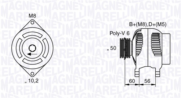 MAGNETI MARELLI Generátor MAN2801_MM