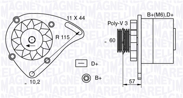 MAGNETI MARELLI Generátor MAN331_MM