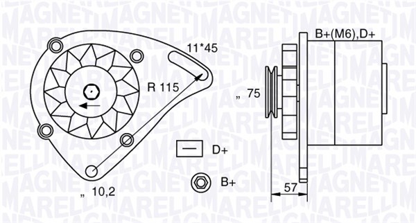 MAGNETI MARELLI Generátor MAN342_MM