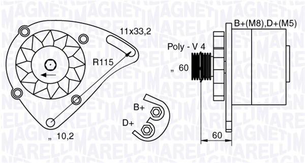 MAGNETI MARELLI Generátor MAN640_MM