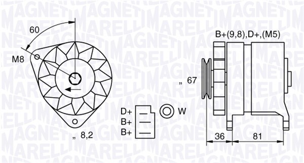 MAGNETI MARELLI Generátor MAN653_MM