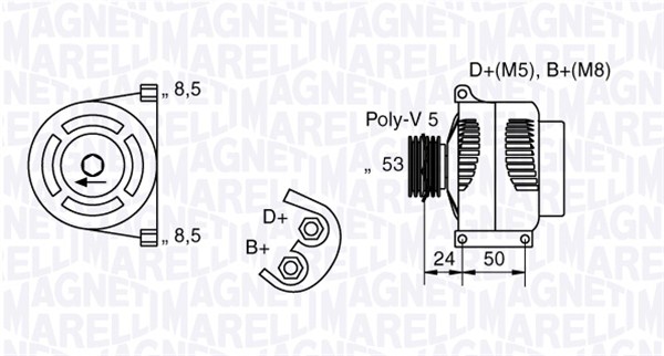 MAGNETI MARELLI Generátor MAN7007_MM