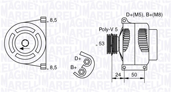 MAGNETI MARELLI Generátor MAN7013_MM