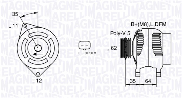 MAGNETI MARELLI Generátor MAN7015_MM