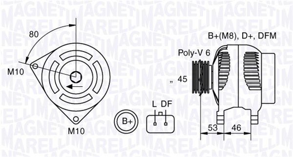 MAGNETI MARELLI Generátor MAN7300_MM