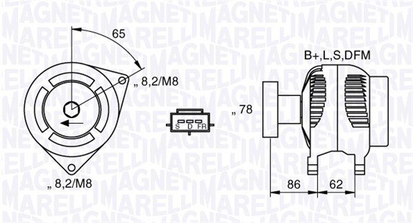 MAGNETI MARELLI Generátor MQA1475_MM