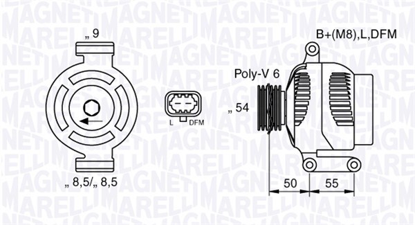 MAGNETI MARELLI Generátor MAN7425_MM