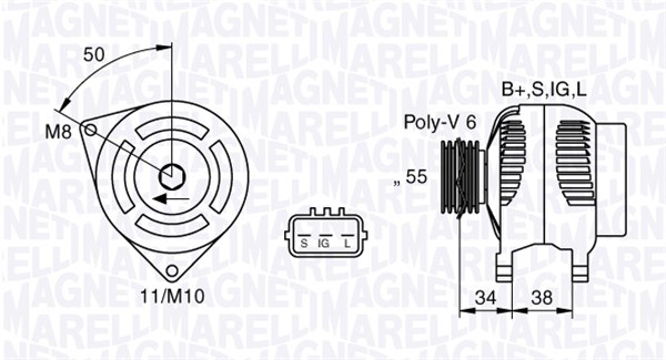 MAGNETI MARELLI Generátor MAN7432_MM