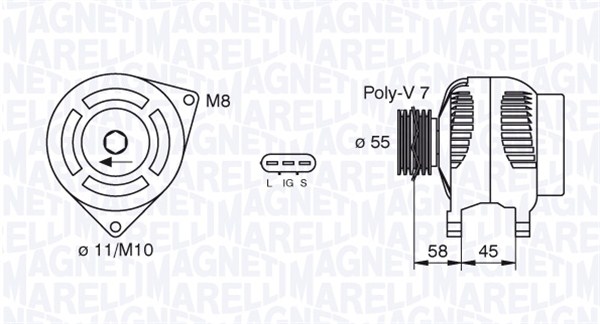 MAGNETI MARELLI Generátor MAN7434_MM