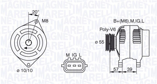 MAGNETI MARELLI Generátor MAN7439_MM