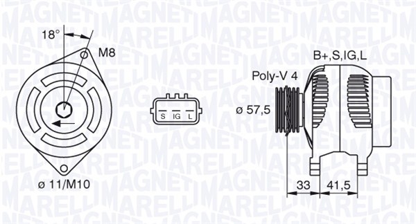 MAGNETI MARELLI Generátor MAN7442_MM