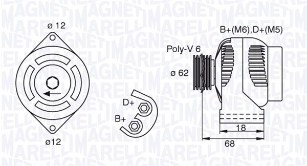 MAGNETI MARELLI Generátor MAN7490_MM