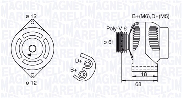 MAGNETI MARELLI Generátor MAN7492_MM