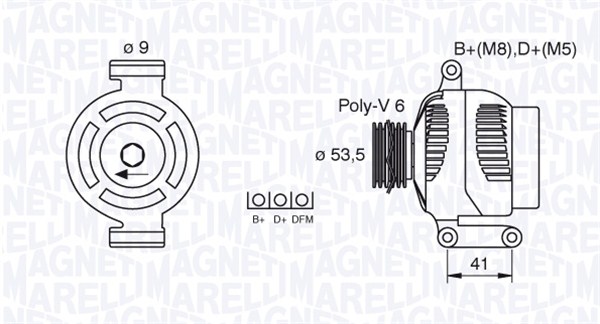 MAGNETI MARELLI Generátor MAN7495_MM