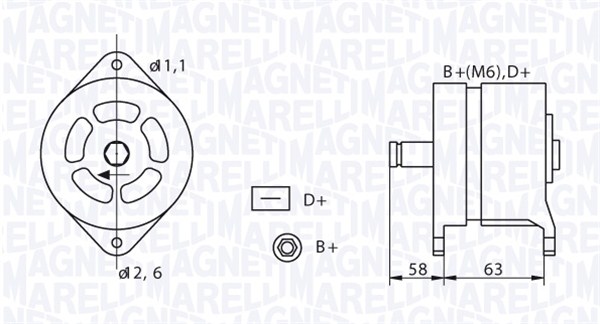 MAGNETI MARELLI Generátor MAN771_MM