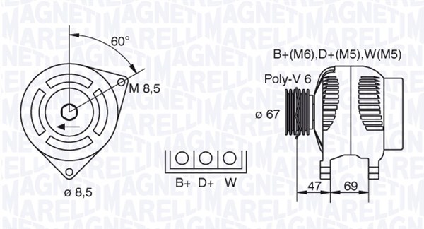 MAGNETI MARELLI Generátor MAN787_MM