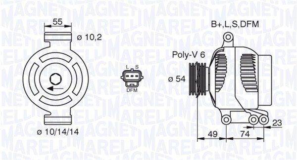 MAGNETI MARELLI Generátor MAN8001_MM