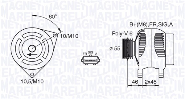 MAGNETI MARELLI Generátor MAN8002_MM