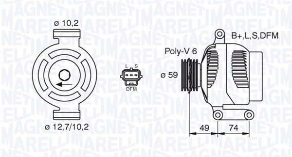 MAGNETI MARELLI Generátor MAN8004_MM