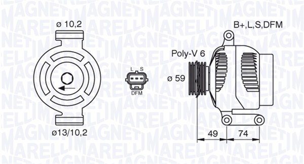 MAGNETI MARELLI Generátor MAN8005_MM