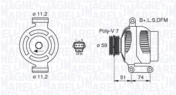 MAGNETI MARELLI Generátor MAN8007_MM