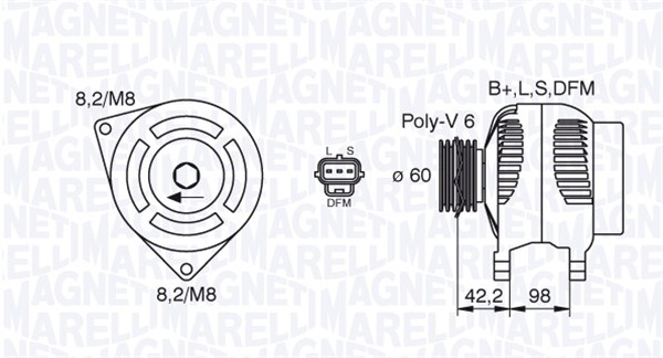 MAGNETI MARELLI Generátor MAN8009_MM