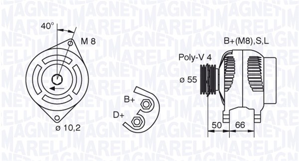 MAGNETI MARELLI Generátor MAN800_MM