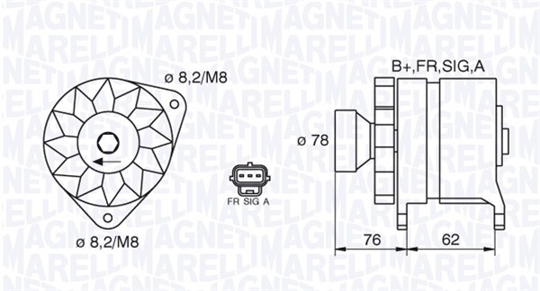 MAGNETI MARELLI Generátor MAN8010_MM