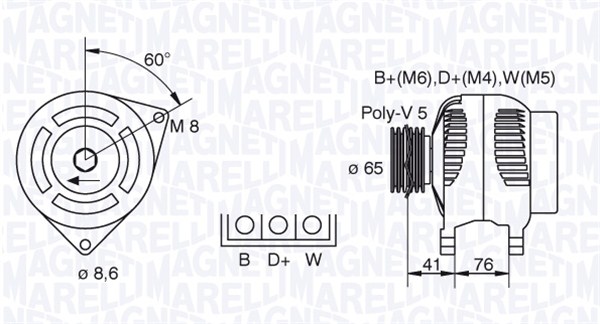 MAGNETI MARELLI Generátor MAN833_MM