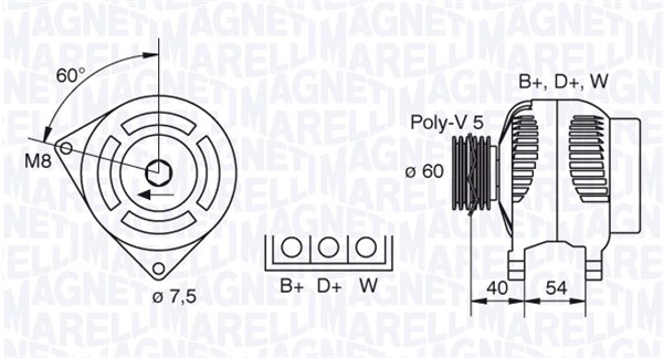 MAGNETI MARELLI Generátor MAN938_MM