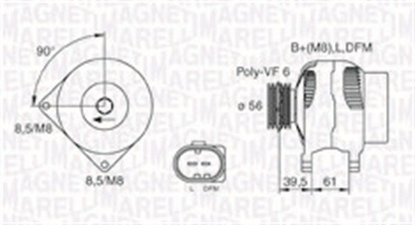 MAGNETI MARELLI Generátor MQA1394_MM