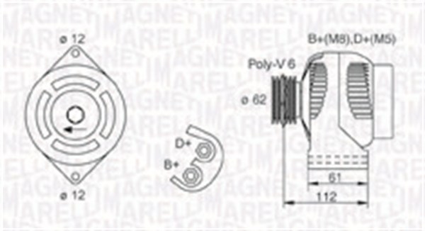 MAGNETI MARELLI Generátor MQA1884_MM