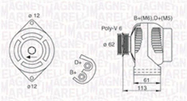 MAGNETI MARELLI Generátor MQA1885_MM