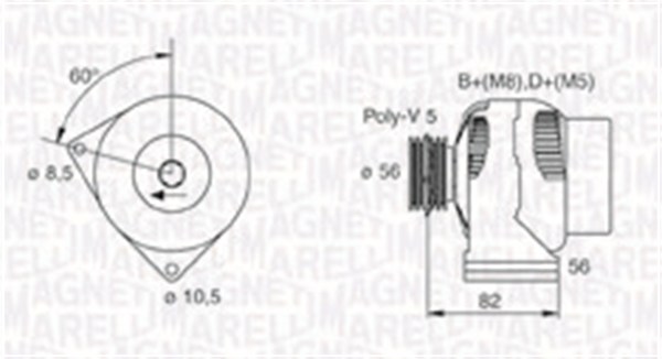 MAGNETI MARELLI Generátor MQA1305_MM