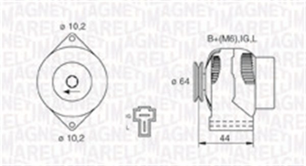 MAGNETI MARELLI Generátor MQA551_MM