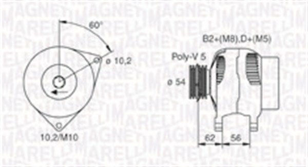 MAGNETI MARELLI Generátor MQA1748_MM