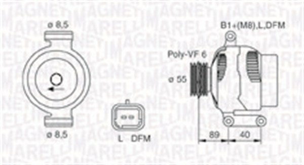 MAGNETI MARELLI Generátor MQA1544_MM