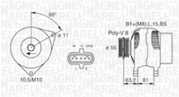 MAGNETI MARELLI Generátor MQA1699_MM