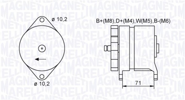 MAGNETI MARELLI Generátor MQA1438_MM