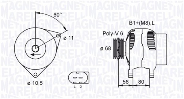 MAGNETI MARELLI Generátor MQA1557_MM